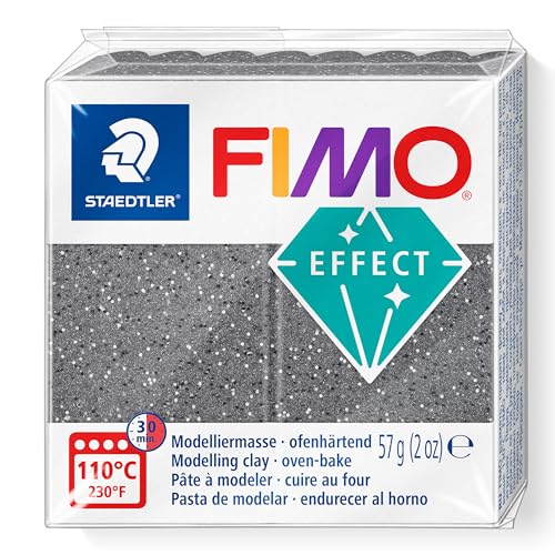 Staedtler Fimo Effect 8010-803 - Pasta Modellabile Polimerica Indurente Al Forno, Pietra Granito (1 Blocco Da 57 G)