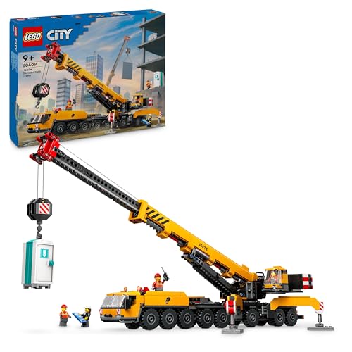 Lego City Gru Da Cantiere Mobile Gialla, Giochi Creativi Per Bambini E Bambine Da 9 Anni Con Veicolo Giocattolo Da Cantiere Con Funzioni Realistiche E