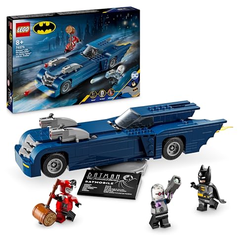 Lego Dc Batman Con Batmobile Vs. Harley Quinn E Mr. Freeze, Macchina Giocattolo Da Costruire Del Supereroe Della Serie Animata Con 3 Minifigure, Gioco