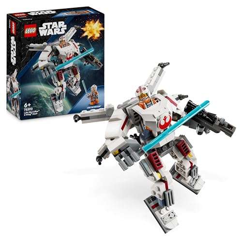 Lego Star Wars Mech X-Wing Di Luke Skywalker, Veicolo Robot Giocattolo Simile All'Astronave, Set Di Giochi D'Avventura Per Bambini E Bambine Da 6 Anni