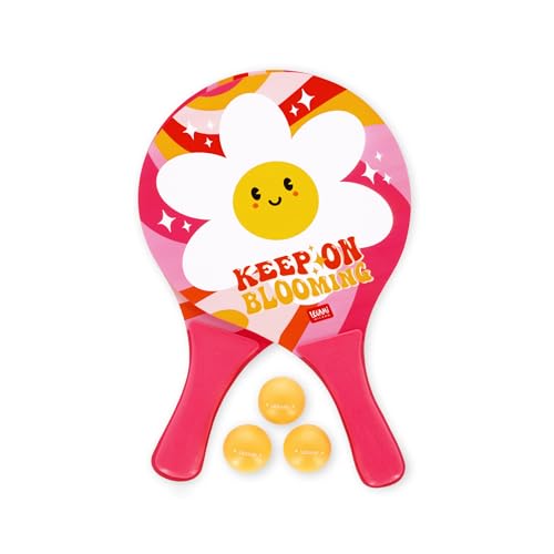Legami - Racchettoni Da Spiaggia - Beach Rackets, 2 Racchette Mare E 3 Palline, Impugnatura Ergonomica, Custodia Inclusa, Racchetta Tennis Bambini Adu