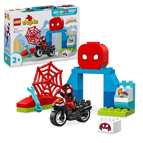 Lego Duplo Marvel L’Avventura In Moto Di Spin, Gioco Educativo Per Bambini E Bambine Da 2 Anni Con Moto Gicattolo, Playset Basato Sulla Serie Tv Spide