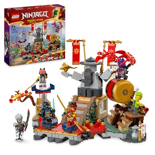 Lego Ninjago Torneo: Arena Di Battaglia, Giochi D'Avventura Per Bambini E Bambine Da 7 Anni Con 6 Minifigure Di Eroi Giocattolo Ninja E Tempio Con Fun