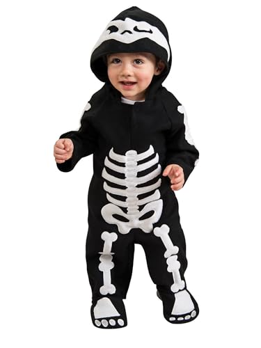 Rubie'S Skeleton Costume Bambini Unisex, Multicolore, Infant It885990-Inf