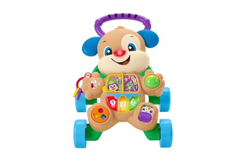 Fisher-Price - Cagnolino Primi Passi Smart Stages, Con 3 Livelli Di Gioco, 75+ Canzoncine, Luci E Attività, Versione Italiano +Es+In+Pt, Giocattolo Pe