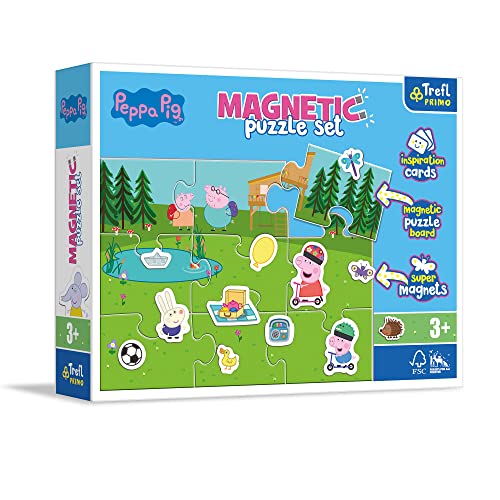 Trefl Magnetici Con Calamite Colorate, Schede Di Ispirazione Per Scene Con I Personaggi Di Peppa Pig, Per Bambini Dai 3 Anni, Colore Puzzle Set, Gioch