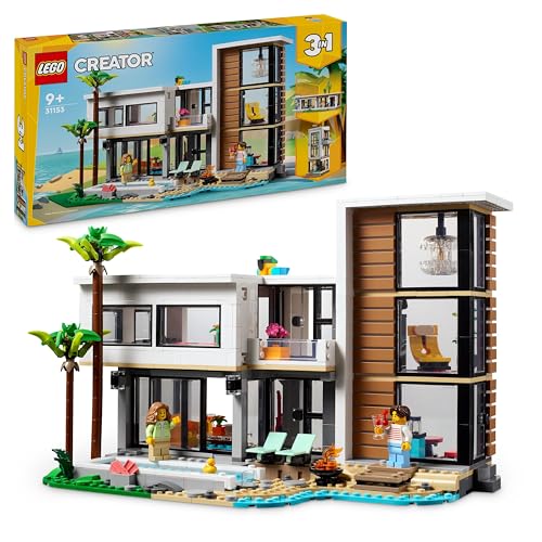 Lego Creator 3 In 1 Casa Moderna, Modellino Da Costruire Di Casa Da Spiaggia Trasformabile In Edificio Urbano A 3 Piani O Baita, Giochi Per Bambini E