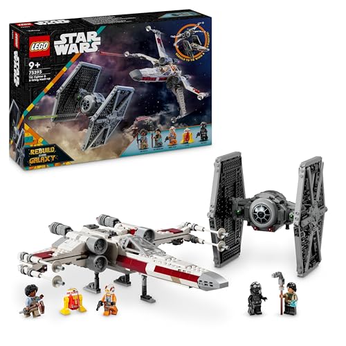 Lego Star Wars Mash-Up Tie Fighter E X-Wing, Modellini Da Costruire E Personalizzare Di Astronavi Giocattolo, Giochi Per Bambini E Bambine Da 9 Anni C