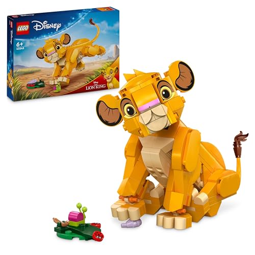 Lego Disney Simba, Il Cucciolo Del Re Leone, Giochi Di Fantasia Per Bambini E Bambine Da 6 Anni, Personaggio Giocattolo Costruibile Con Parti Snodabil