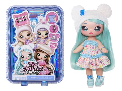 Na! Na! Na! Surprise Sweetest Sweets - Brianna Bear - Bambola Fashion Morbida Da 19 Cm - Snodata Si Ispira A Un Orsetto E Ha Scarpe E Spazzola - Confe