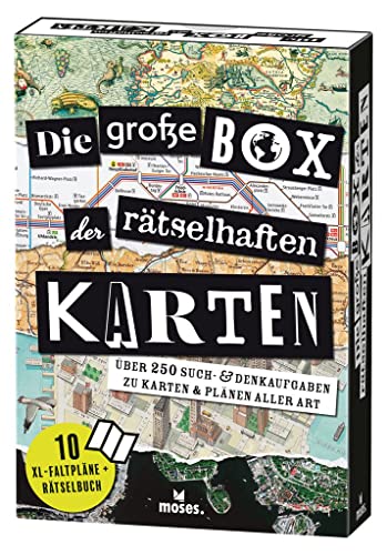 Moses. Die Große Box Der Rätselhaften Karten, Such- Und Denksportaufgaben Für Erwachsene Auf 10 Xl-Faltkarten, Rätselspaß Mit 250 Aufgaben Für Landkar