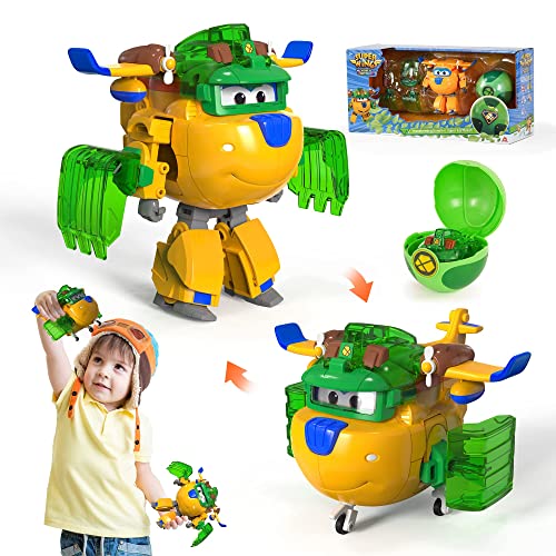Super Wings Super Iron Donnie 5", Super Ball-Earth Power, Aereo Giocattolo, Robot Trasformista, Transforming Figura Giocattoli, Aereo Giocattolo Per B