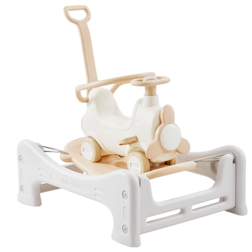 Vevor Cavallo A Dondolo 5 In 1, Cavalluccio A Dondolo Per Bambini Da 1 A 3 Anni, Con Trampolino, Tavola Di Equilibrio Staccabile, Maniglia Di Spinta E