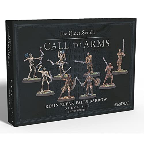 Modiphius Entertainment- The Elder Scrolls: Call To Arms-Bleak Falls Barrow Resin Set Miniature Game, Colore Bianco, Muh051931