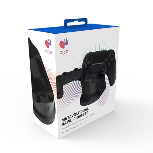Pdp Metavolt Ps5 Dual Charger Black For Sony Playstation Ps5 - Ps4, Officially Licensed