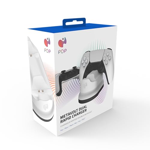 Pdp Metavolt Ps5 Dual Charger White For Sony Playstation Ps5 - Ps4, Officially Licensed