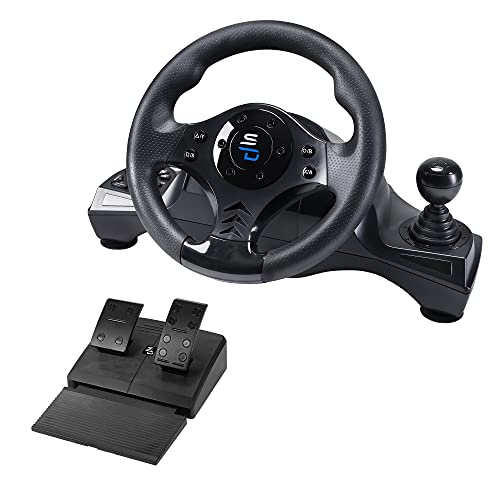 Superdrive - Volante Gs750 Con Pedali, Paddles, Shifter E Vibrazione Per Xbox Serie X/S, Ps4, Xbox One, Pc (Programmabile Per Tutti I Giochi