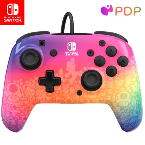 Pdp Switch Rematch Cablato Controller Star Spectrum Licenza Ufficiale By Nintendo - Customizable Buttons, Sticks, Triggers, And Paddles - Ergonomic Co