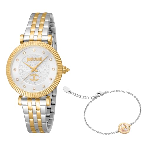 Just Cavalli Orologio Analogico Al Quarzo Donna Con Cinturino In Acciaio Inox Jc1L266M0055
