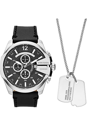 Diesel Orologio Analogico Quarzo Uomo Con Cinturino In Vera Pelle Dz4559