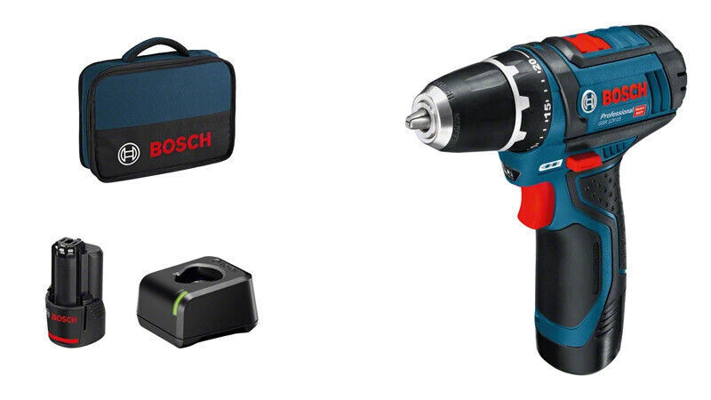 Bosch Akku-Bohrschrauber GSR 12V-15, mit 2 x 2.0 Ah Akku