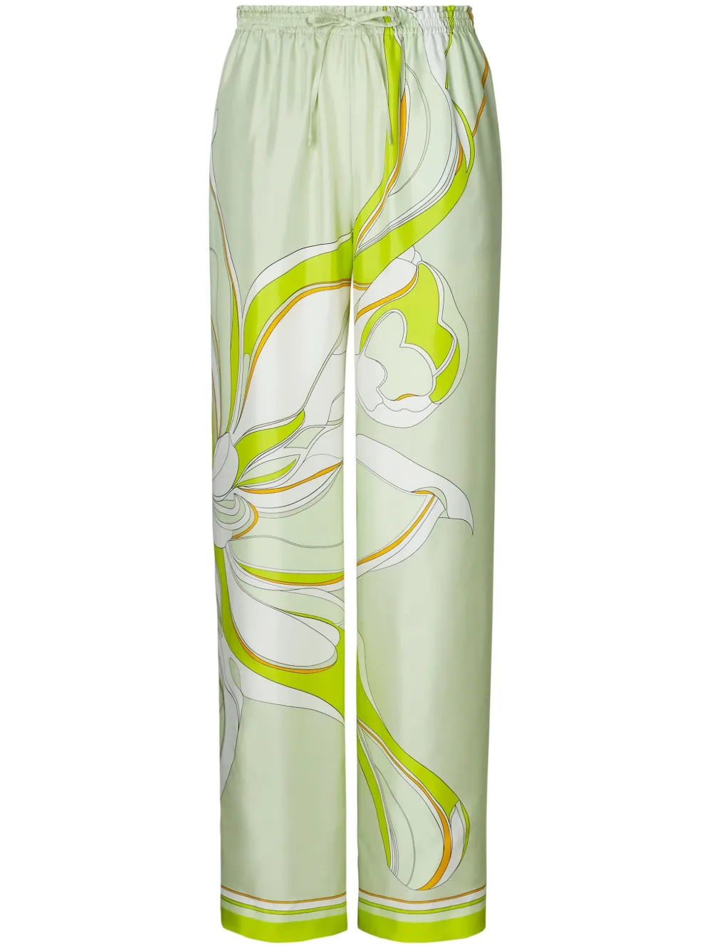 Tory Burch printed silk pants - Verde
