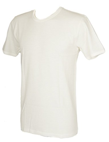 Ragno Uomo Maglia Girocollo Mezze Maniche Lana/Cotone Colore Bianco Lana Mis.S/3^
