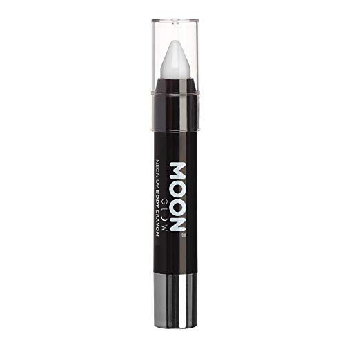 Moon Glow Neon Uv Paint Stick Body Pastello Per Viso E Corpo, Bianco, 3,5 G