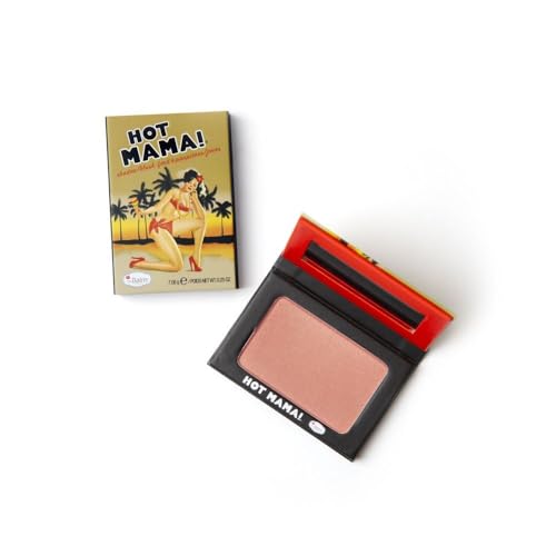 Thebalm Hot Mama! Shadow/Blush, Subtle Highlighter, Peachy-Pink Shade Travel-Size