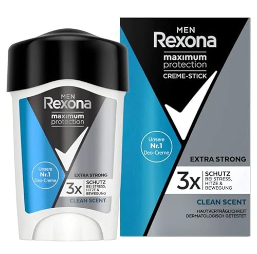 Rexona Maximum Protection Clean Scent - Deodorante Stick Da Uomo, 45 Ml