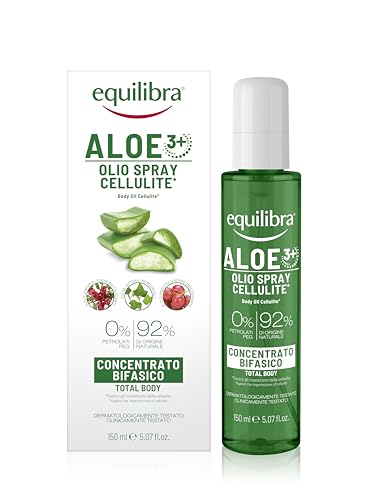Equilibra, Olio Corpo Cellulite* Concentrato Bifasico, 150Ml, Con Aloe Vera Equilibra, Attivo Vegetale Da Microalga, Estratto Di Ippocastano, Olio Di