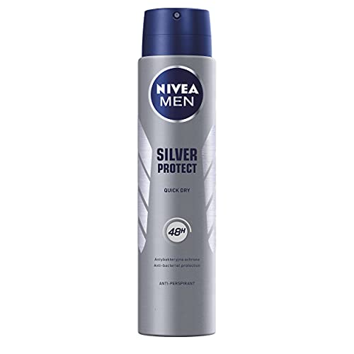 Nivea Men Silver Protect 48H Spray Antibatterico Antitraspirante Per Uomo 250 Ml