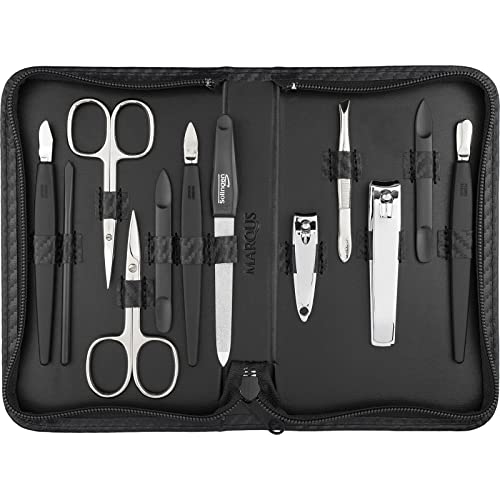 Marqus Solingen Germania Set Manicure 12 Pz Kit Pedicure, Kit Unghie - Set Unghie Uomo & Donna, Kit Manicure E Pedicure - Kit Pedicure Professionale,