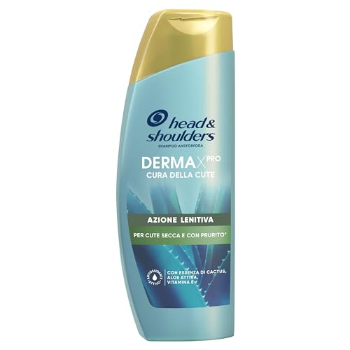 Head & Shoulders Shampoo Antiforfora Dermaxpro Azione Lenitiva Per Cute Secca Con Prurito, Con Estratto Di Cactus, Aloe Attiva, Vitamina E, Clinicamen
