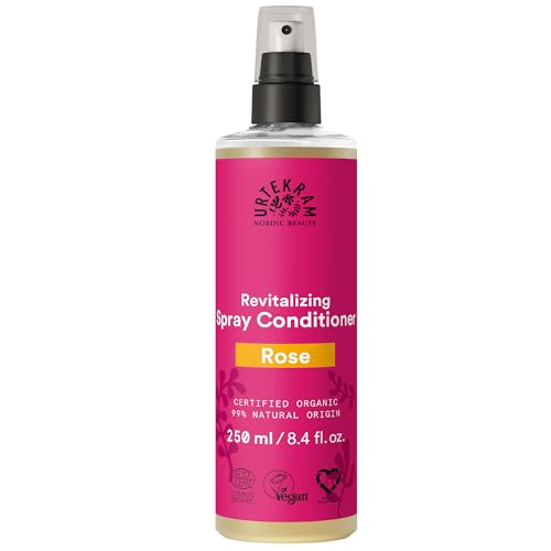 Urtekram Spray Conditioner - Rose - Capelli Normali -Vegan, Biologico, Acido Ialoronico, Origine Naturale, 250 Ml