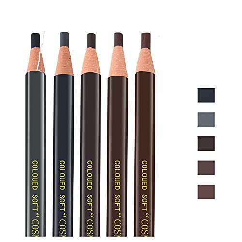 Pinkiou Matita Sopracciglia Professional Eyebrow Pencil, Micro Brow Pencil, Matita Occhi Marrone Nero Grigio Per Effetto Trucco Naturale (Confezione D