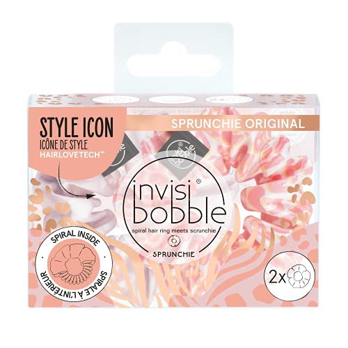 Invisibobble Sprunchie Duo Leopard E Beige X2 I Scrunchies Per Capelli Seta Edizione Limitata I Idee Regalo Donna I Scrunchies Per Capelli I Fasce Ela