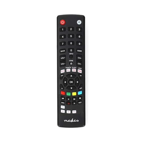 Telecomando Universale – Pre-Programmato – 1 Dispositivo Disney + Button/Google Play Button/Netflix Button/Youtube Button – Infrarossi – Nero