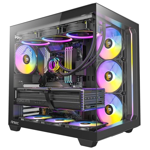 Antec C5 Argb Mid Tower - Case Da Gioco In Vetro Temperato Per Pc, Colore: Nero