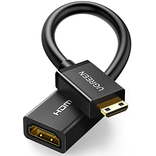 Ugreen Mini Hdmi To Hdmi Cavo 3D 4K Ethernet E Canali Di Ritorno Audio Compatibile Con Canon Eos 2000D Eos 4000D, Nikon D3500, Sony, Panasonic Fotocam