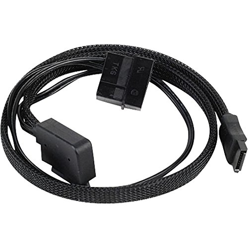 Silverstone Sst-Cp10 - Cavo Adattatore Da Slimline Sata A Sata, Angolato 90°, Strato Metallico