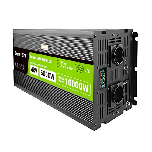Convertitore Di Tensione Lcd Green Cell 5000W/10000W 48V A 230V Convertitore Di Tensione Sinusoidale Pura Convertitore Inverter Pura Convertitore Ca C