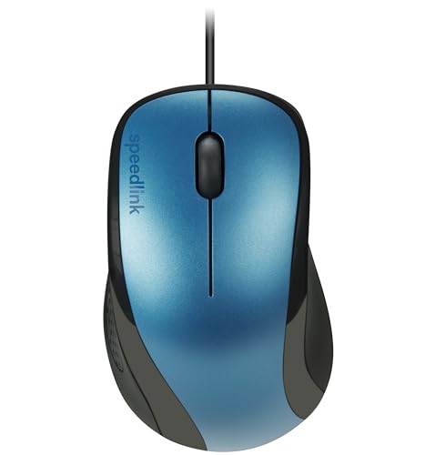 Speedlink Kappa Mouse - Mouse A 3 Pulsanti Con Connessione Usb E Forma Ergonomica, Blu