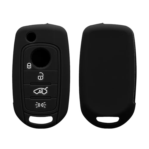 Kwmobile Cover Chiavi Auto Compatibile Con Fiat Con 4 Tasti Pieghevole - Custodia Protettiva Chiave Auto Copri Telecomando Gomma - Portachiave Macchin