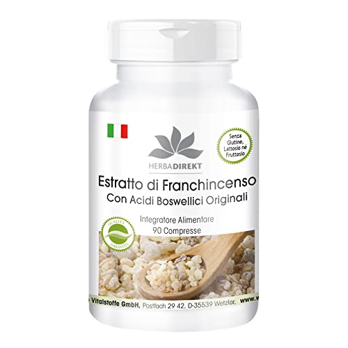 Estratto Di Boswellia Serrata - 400Mg - Standardizzato Al 65% Di Acidi Boswellici - Vegan - 90 Compresse | Herbadirekt By Warnke Vitalstoffe - Qualità