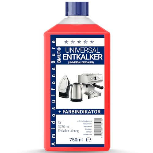 1 Decalcificante Universale Da 750 Ml, Come Per Macchina Da Caffè, Bollitore, Ecc. In Tanica, Per 6 Decalcificazioni/Applicazioni Da 125 Ml