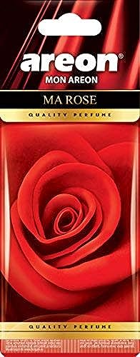 Areon Mon 21426 Deodorante Profumo Auto Ma Rose Rosso Fiore Da Appendere Pendente Specchietto Retrovisore Cartoni 2D Originali Fiore (Ma Rose Confezio