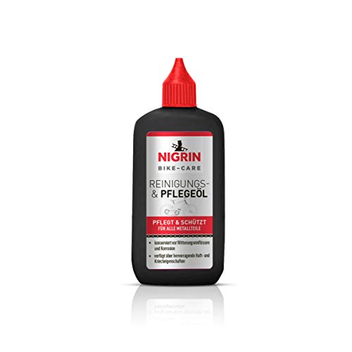 Nigrin Bike-Care Olio Per La Pulizia E La Cura Della Bicicletta, Flacone Da 100 Ml, Per La Pulizia E La Cura Della Bicicletta, Protegge Dalla Corrosio
