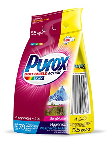 Detersivo In Polvere Purox Color (78 Wl) In Un Sacchetto Di Alluminio Di Detersivo Da 5,5 Kg