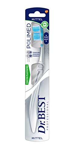 Dr.Best Spazzolino Da Denti A Testa Corta, Medio (1 Pezzo), Per Una Pulizia Fino Al 63% In Punti Difficili Da Raggiungere*